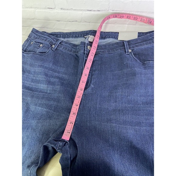 NEW 12 Thompson High Waisted Denim Jeans Dark Wash Stretch Womens Plus Size 22W - Picture 7 of 9